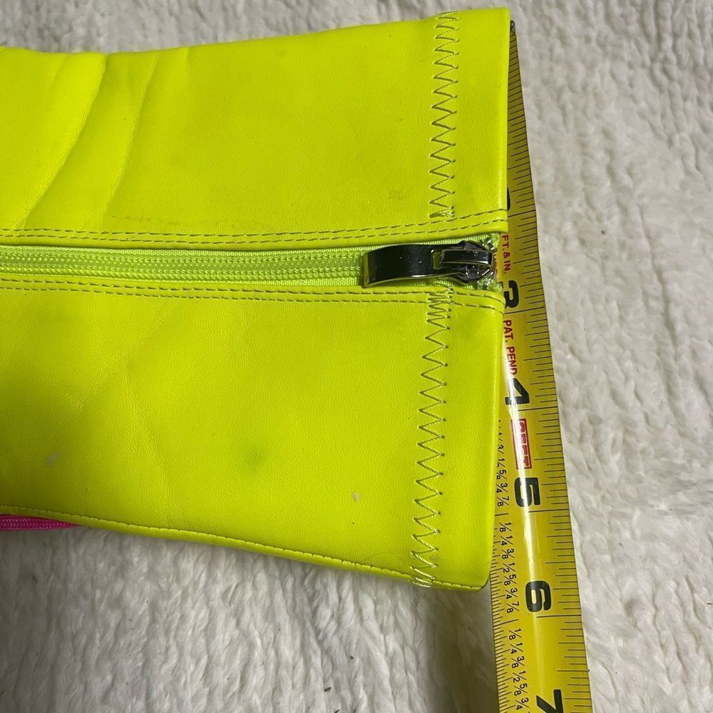 Rumbidra synthetic Neon green mid calf heel boots Colorful embellishments SZ11 - Picture 10 of 15
